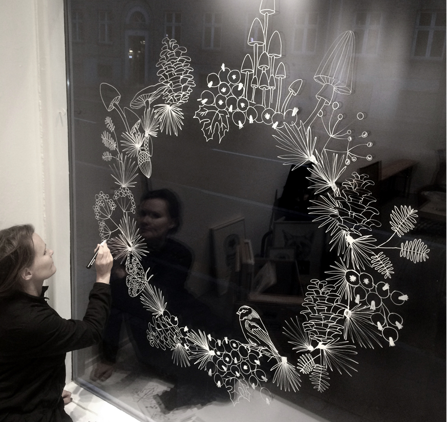 Udsmykning af butiksvindue