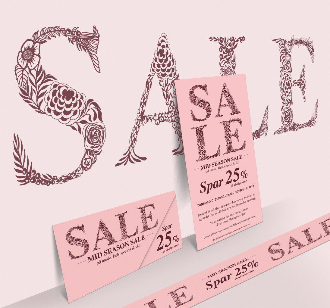 Illustration til udsalg for butikskæden 