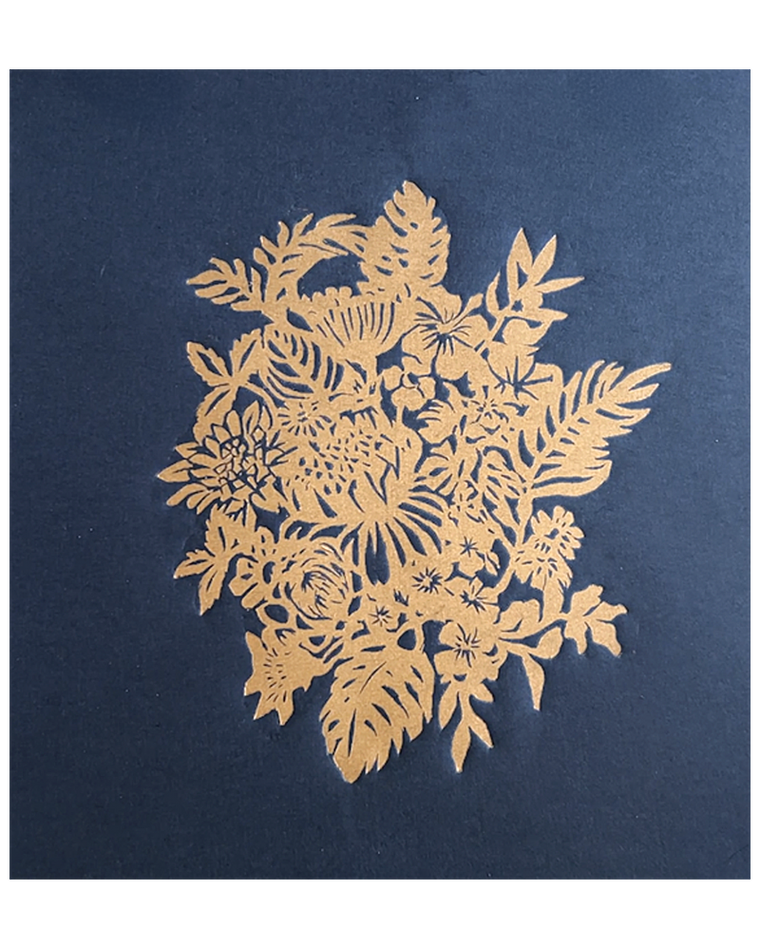 Blomsterbuket Linoleumstryk LIMITED