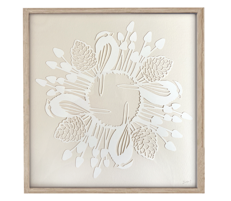 Papirkrans i 30x30 cm/ramme